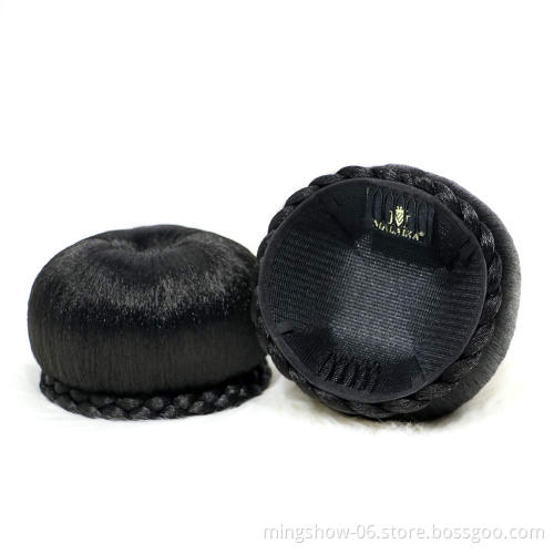 synthetic hair bun braided chignon hair pieces bun maker